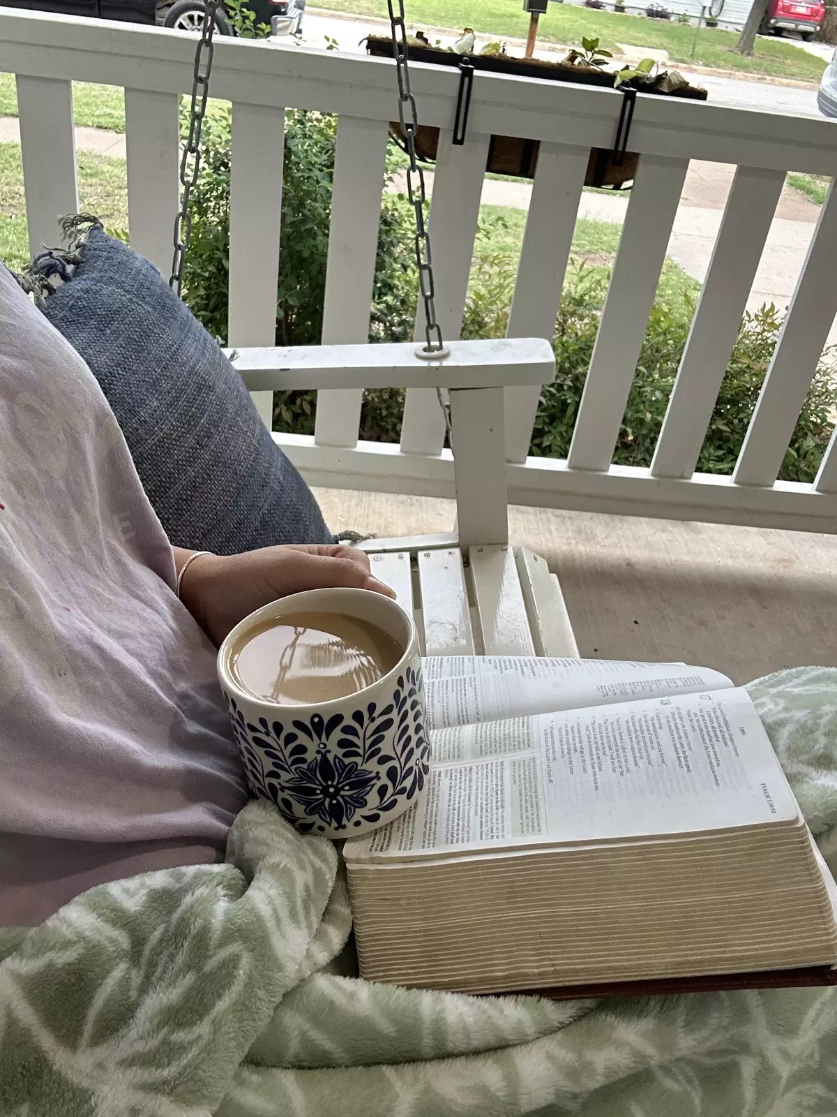 Morning quiet time with coffee and Scripture